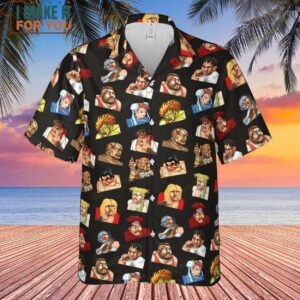 Street Fighter Continue Screen Short Hawaiian Shirt Best Hawaiian Shirts For Gamer 2