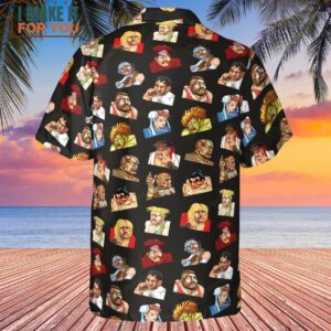 Street Fighter Continue Screen Short Hawaiian Shirt Best Hawaiian Shirts For Gamer 3