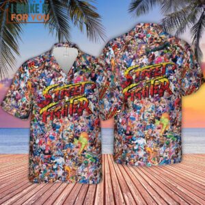Street Fighter Colorful Pattern Hawaiian Shirt Best Hawaiian Shirts For Gamer 4
