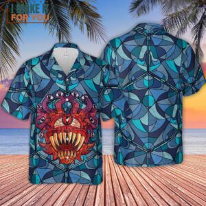 Stained Glass Monster RPG Hawaiian Shirt Best Hawaiian Shirts For Gamer 4