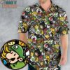 Super Mario Characters All In One Pattern Hawaiian Shirt, Best Hawaiian Shirts For Gamer