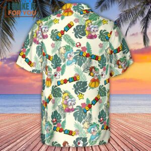 Super Mario Boo Bies Pattern Hawaiian Shirt Best Hawaiian Shirts For Gamer 3