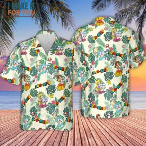 Super Mario Boo Bies Pattern Hawaiian Shirt Best Hawaiian Shirts For Gamer 4