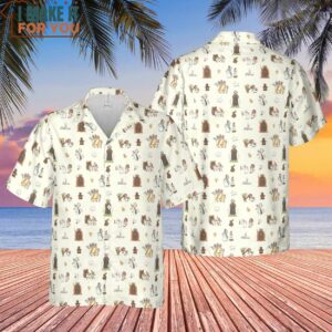 The Holy Grail Pattern Monty Python Hawaiian Shirt Best Hawaiian Shirts For Gamer 3