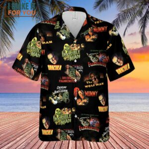 Teaming Monsters All Up Universal Monsters Hawaiian Shirt Horror Hawaiian Shirts For Men 2