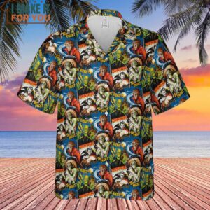 The Horror The Fright Dracula Frankenstein The Wolfman Hawaiian Shirt Famous Hawaiian Shirts From Movies 2