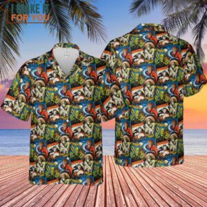 The Horror The Fright Dracula Frankenstein The Wolfman Hawaiian Shirt Famous Hawaiian Shirts From Movies 4