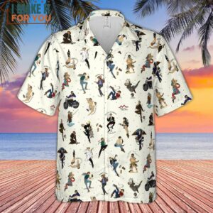 Twin Peaks Characters Pin up Girl Hawaiian Shirt Movie Hawaiian Shirt for Men 2
