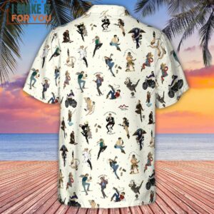 Twin Peaks Characters Pin up Girl Hawaiian Shirt Movie Hawaiian Shirt for Men 3