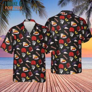 Twin Peaks Pattern Hawaiian Shirt Movie Hawaiian Shirt for Men 4