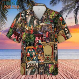 Vintage Scary Hawaiian Shirt Movie Hawaiian Shirt for Men 2