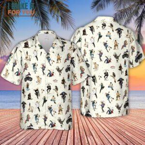 Twin Peaks Characters Pin up Girl Hawaiian Shirt Movie Hawaiian Shirt for Men 4