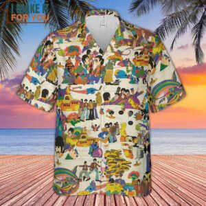 Yellow Submarine Pattern Hawaiian Shirt Movie Hawaiian Shirt for Men 2