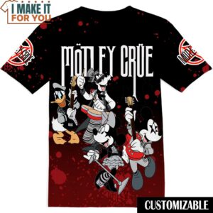 Band Motley Crue Mickey and Friends Disney Shirt, Gift Ideas for Music Lovers