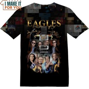 Eagles Album Cover Signature T-Shirt, Gift Ideas for Music Lovers