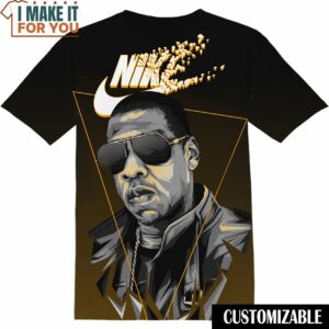 Jay Z New Bootleg 90s Nike Black T-Shirt, Gift Ideas for Music Lovers