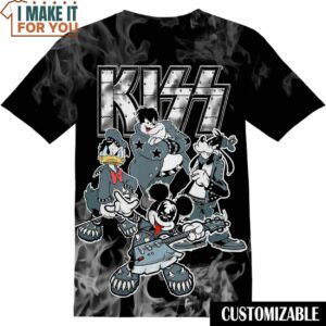 Rock Band Kiss Mickey and Friends Disney Shirt, Gift Ideas for Music Lovers