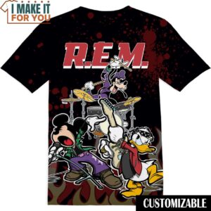 Rock Band REM Mikcey and Friends Disney T-Shirt, Gift Ideas for Music Lovers
