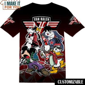 Rock Band Van Halen Mickey and Friends T-Shirt, Gift Ideas for Music Lovers