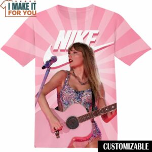 The Eras Tour Taylor Nike Pink Shirt, Gift Ideas for Music Lovers
