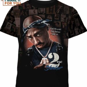 Tupac Shakur Album Cover T-Shirt, Gift Ideas for Music Lovers