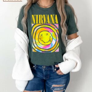 Nirvana Smile Face Crewneck Sweatshirt Gift Ideas for Music Lovers 3