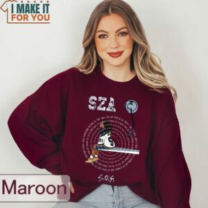 SZA SOS Tour 2023 Graphic Tee SZA SOS Vinyl Record Shirt Gift Ideas for Music Lovers 3