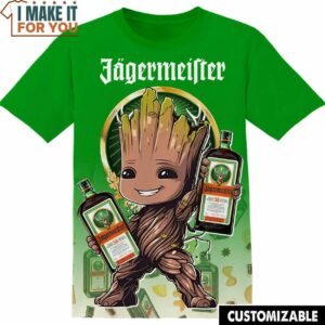 Jagermeifter Marvel Groot AOP Shirt, Funny T-Shirts for Sale