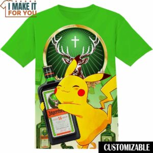Jagermeifter Pokemon Pikachu AOP Shirt, Funny T-Shirts for Sale