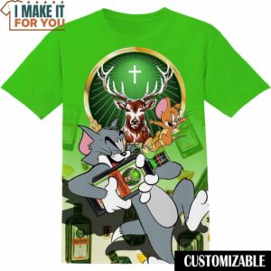 Jagermeister Tom And Jerry AOP Shirt, Funny T-Shirts for Sale
