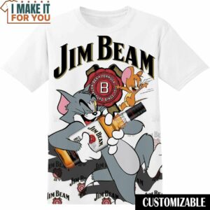 Jim Beam Tom And Jerry AOP Shirt, Funny T-Shirts for Sale