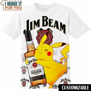 Jim Beam Pokemon Pikachu AOP Shirt, Funny T-Shirts for Sale