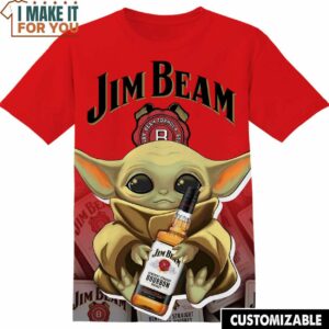 Jim Beam Star Wars Yoda AOP Shirt, Funny T-Shirts for Sale