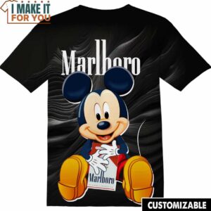Marlboro Disney Mickey Tee, Funny T-Shirts for Sale