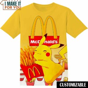 McDonalds Pokemon Pikachu Tee, Funny T-Shirts for Sale