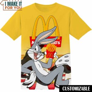 McDonalds Bugs Bunny Tee, Funny T-Shirts for Sale