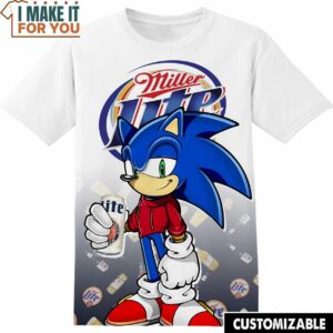 Miller Lite Sonic the Hedgehog Tee, Funny Gift for Mens