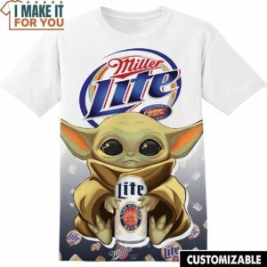 Miller Lite Star Wars Yoda Tee, Funny Gift for Mens