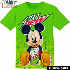 Mountain Dew Disney Mickey Tee, Funny Gift for Mens
