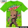 Mountain Dew Marvel Groot Tee, Funny Gift for Mens