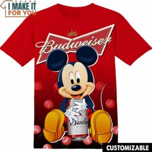 Budweiser Disney Mickey Shirt, Funny Tee Shirt for Adult