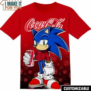 Coca Cola Sonic the Hedgehog Shirt, Funny Tee Shirt for Adult