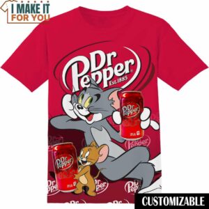 Dr Pepper Tom And Jerry T-Shirt, Funny Tee Shirt for Men