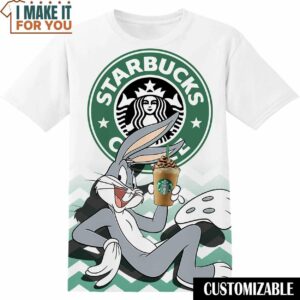 Starbucks Bugs Bunny T-Shirt, Funny Gift for Guys