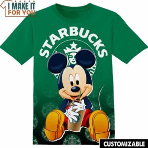 Starbucks Mickey T-Shirt, Funny Gift for Guys
