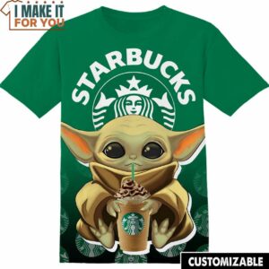 Starbucks Star Wars Yoda T-Shirt, Funny Gift for Guys