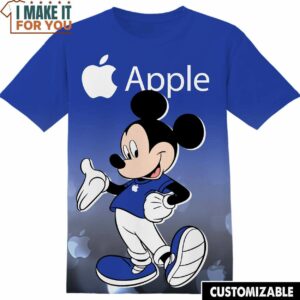 Apple Disney Mickey Tee, Cool Shirt for Guys