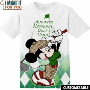 Augusta National Golf Club Disney Mickey Tee, Cool Shirt for Guys