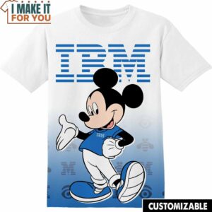 IBM Big Blue Disney Mickey Tee, Cool Shirt for Guys