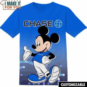 JPMorgan Chase and Co Disney Mickey Tee, Cool Shirt for Guys